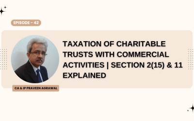 Taxation of Charitable Trusts with Commercial Activities | Section 2(15) & 11 Explained